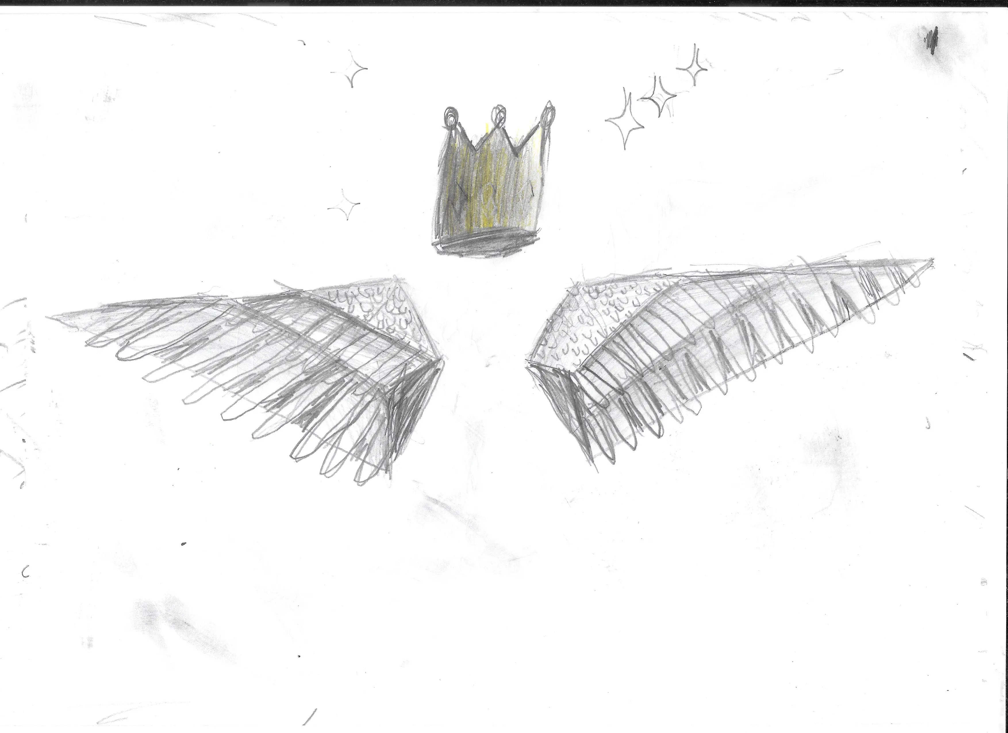 Wings and crown